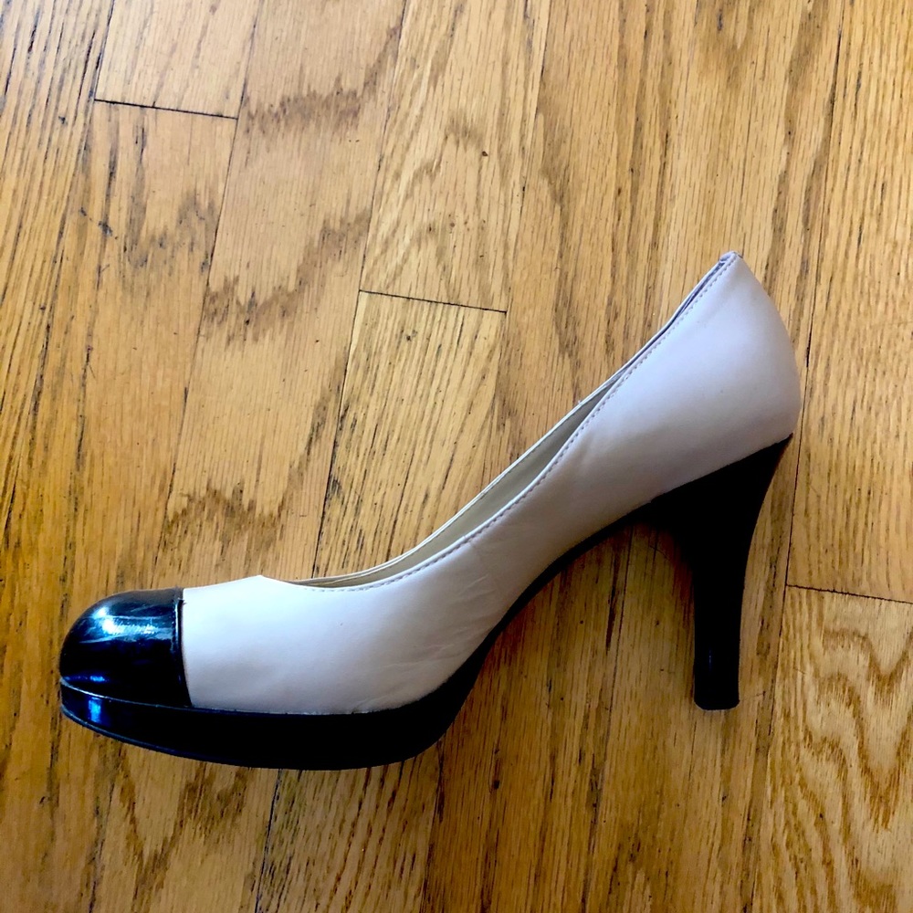 Lovely leather and patent pumps
